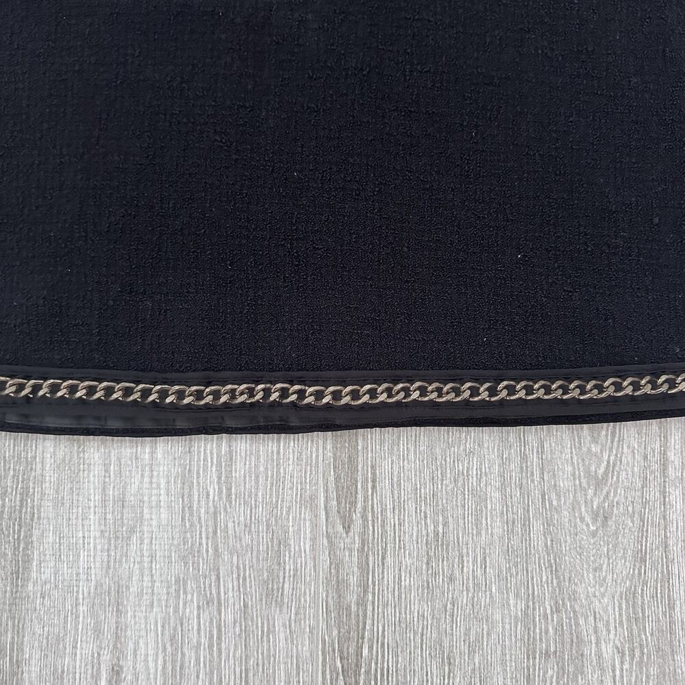Kate Spade Classy Feminine Skirt The Rules Black Chain A Line Skirt Tweed Size 4 - Picture 2 of 14
